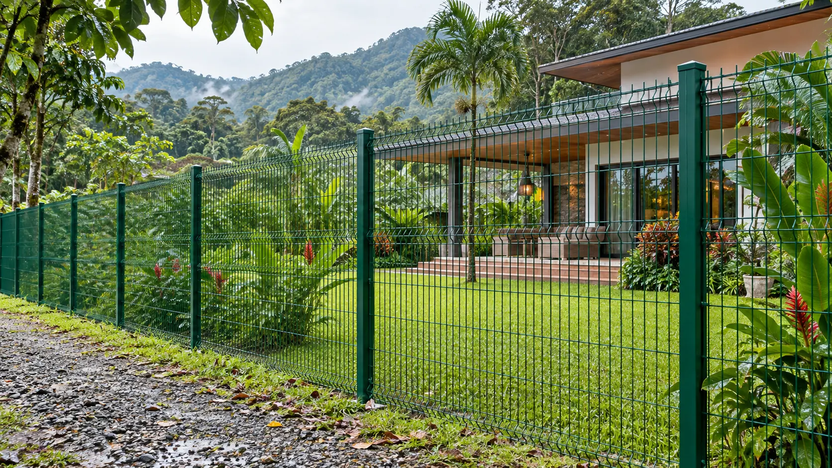 Cerramiento verde Cerca Pro en entorno tropical